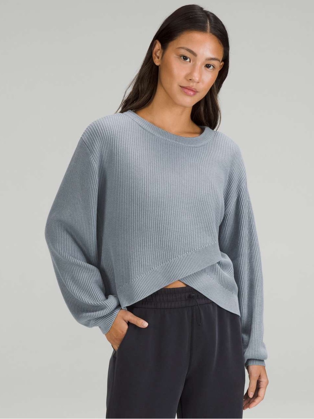Lululemon Reversible Chambray Crossover Sweater